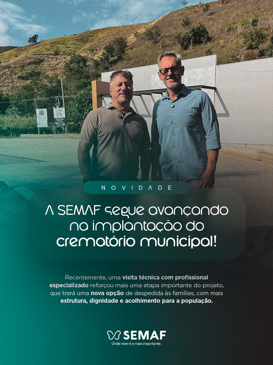 Avanços da construção do crematório SEMAF